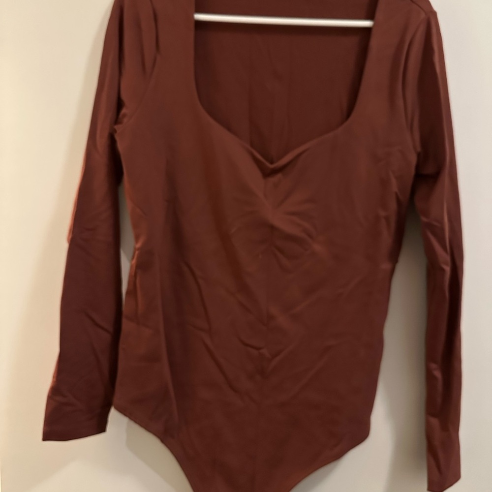Abercrombie and Fitch Women’s Brown Long Sleeve Bodysuit